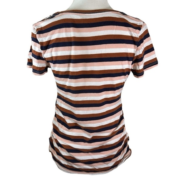 Ingrid+Isabel Maternity - Striped Short Sleeve V Neck Tee - Size S - Picture 4 of 8